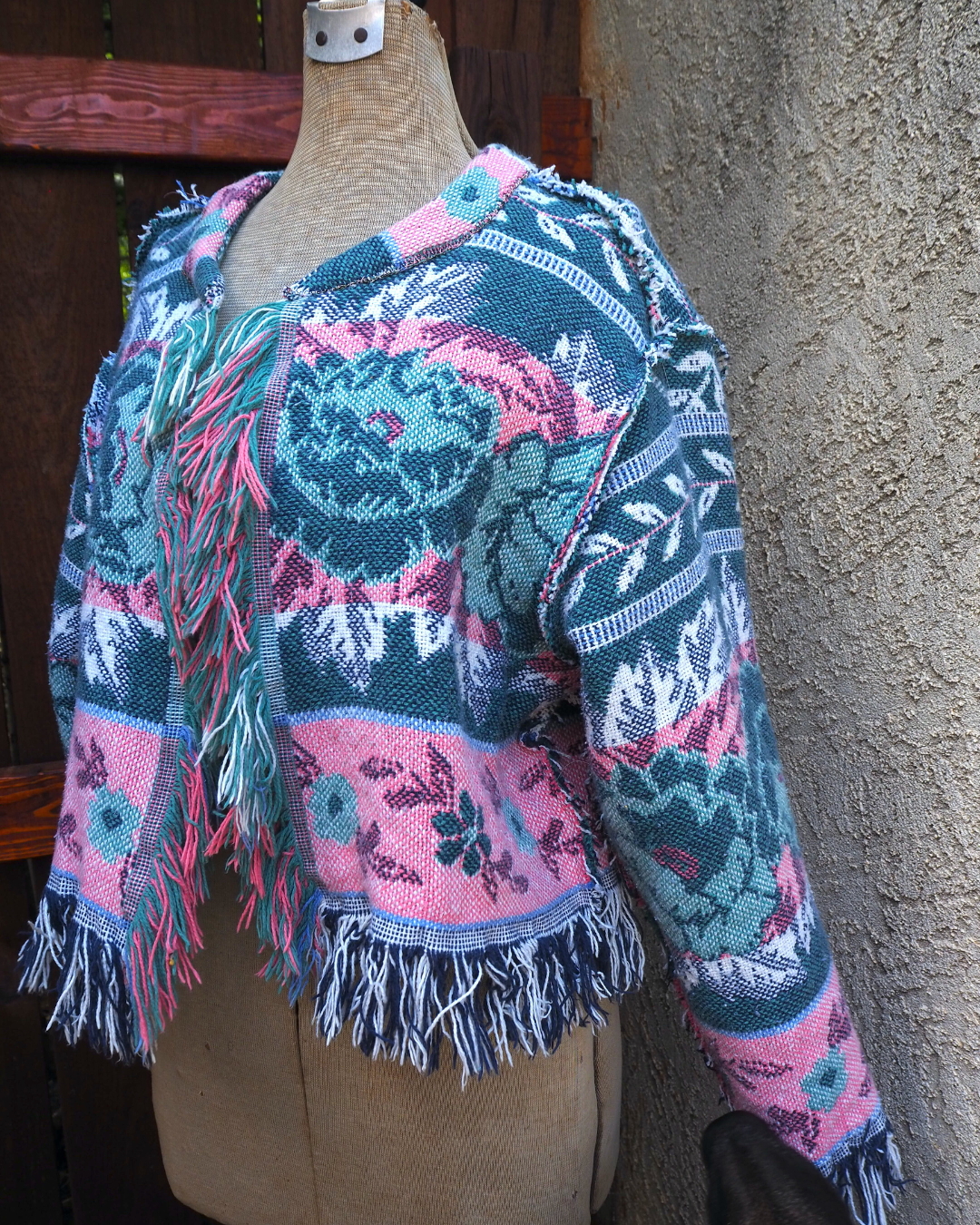 Afghan Blacket Crop Jacket