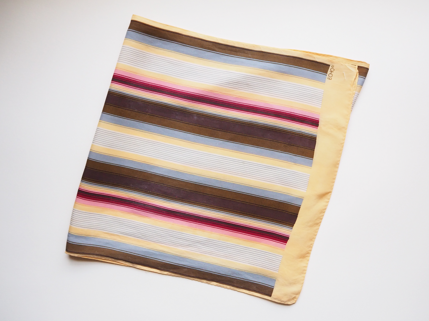 Echo Vintage Silk Striped Hair Scarf