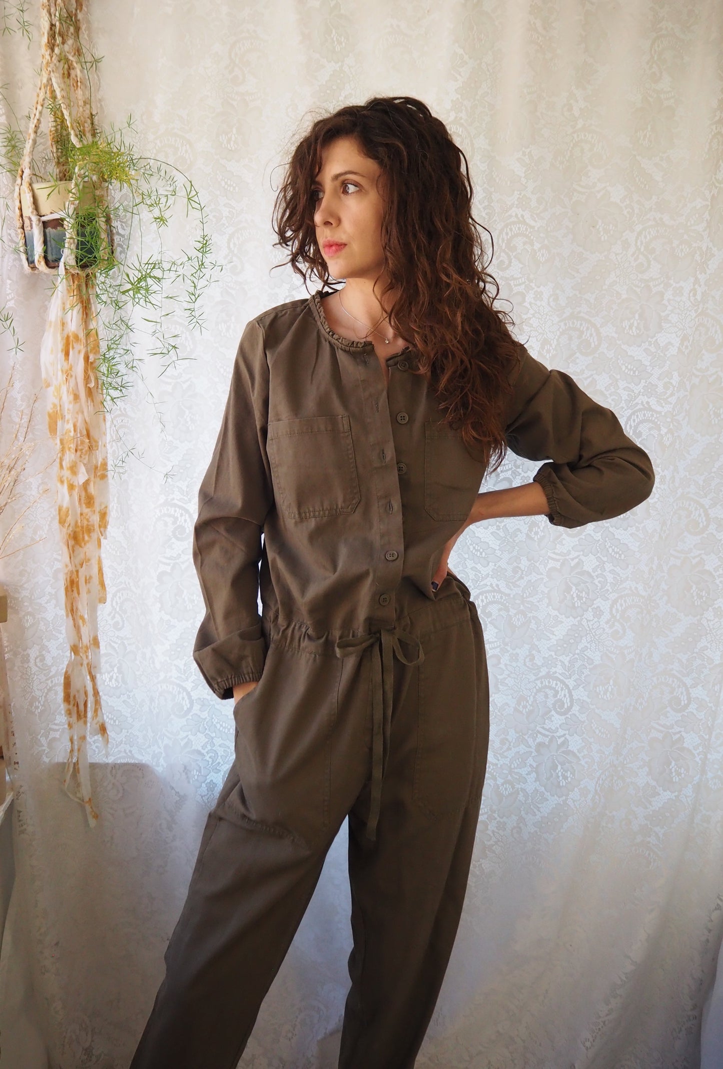 Aerie Olive Green Jumpsuit