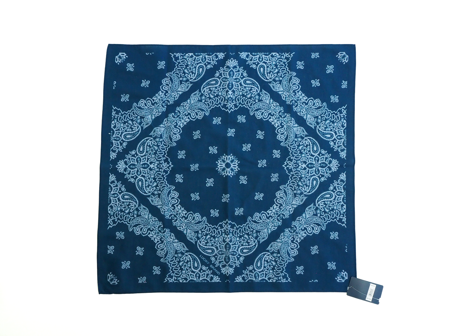 Indigo Blue Paisley Lucky Brand 100% Cotton Bandana