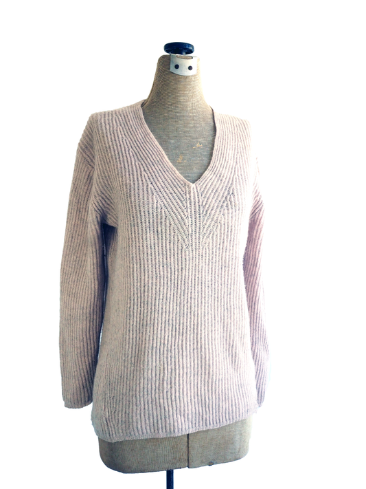 Madewell Merino Wool Lilac Ribbed Sweater