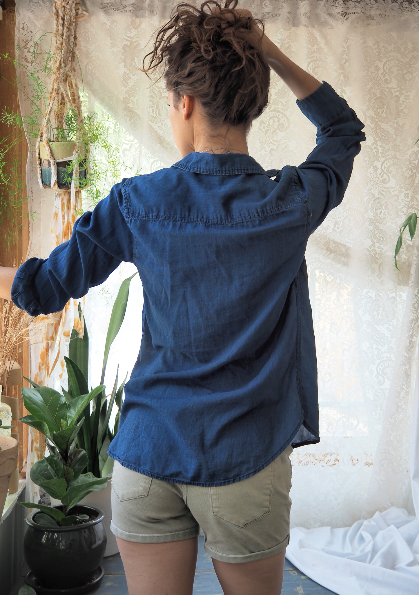 Chambray Long Sleeve Tunic