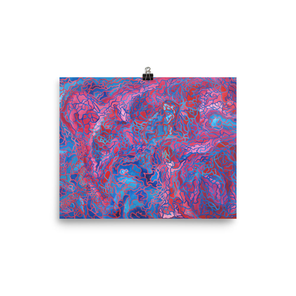 Poster of Webs Study in Pink | Turquoise